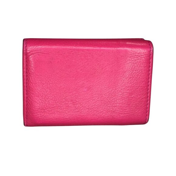 Balenciaga Papier Mini Wallet Pink Leather Envelope Design Foldable Wallet - Picture 2 of 7